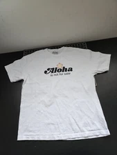 Defend Hawaii White t shirt men's size XL "Aloha Is Not For Sale" Graphic