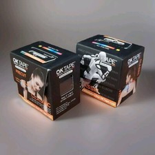 2 Pack - OK TAPE Kinesiology Tape 20 Strips Precut - Latex Free Waterproof Black