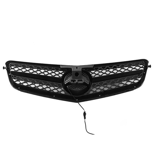 Front Upper Grill W/LED Emblem For Mercedes Benz W204 C250 C300 2008-2014 Grille - Picture 8 of 12