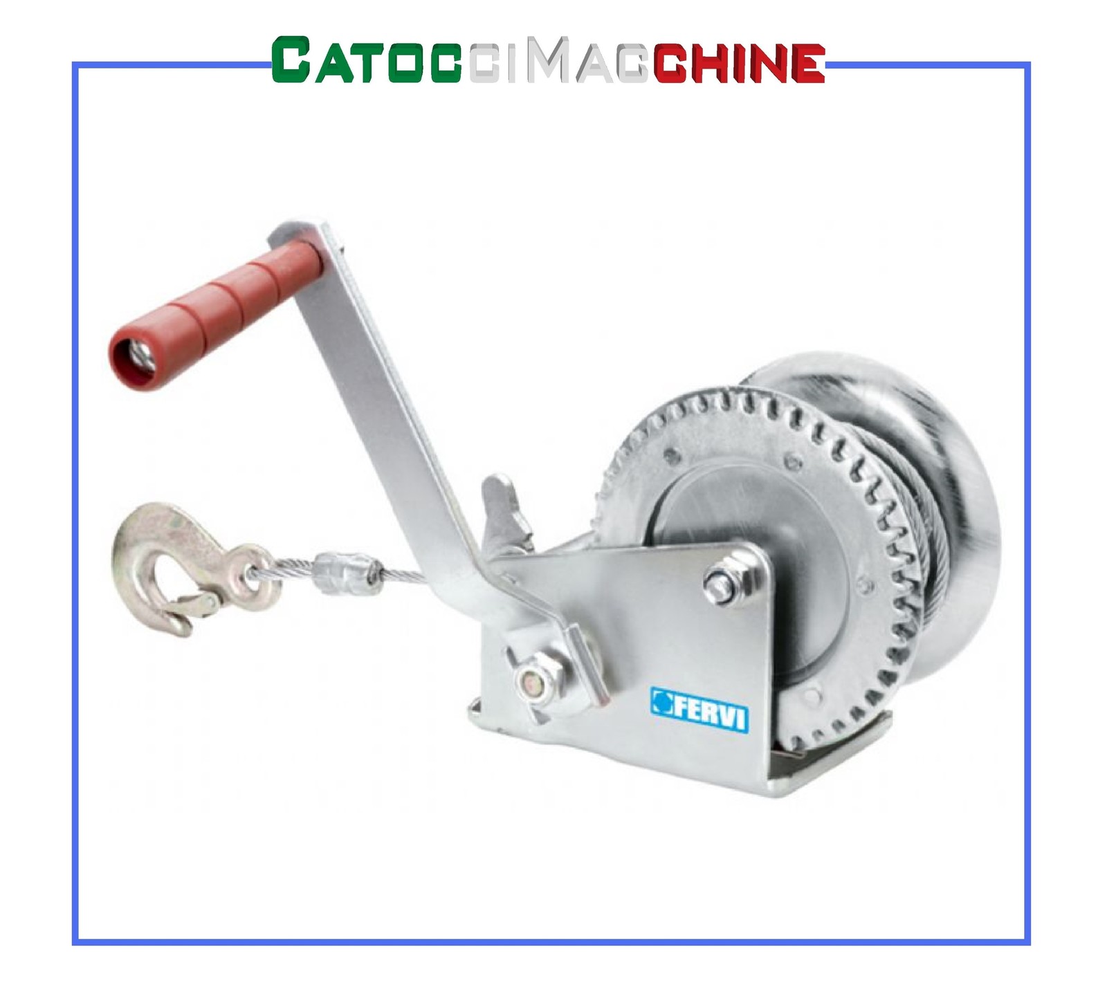 Argano per Carrello Barca Fervi 0070/C - Stop fatica, 500kg Tiro