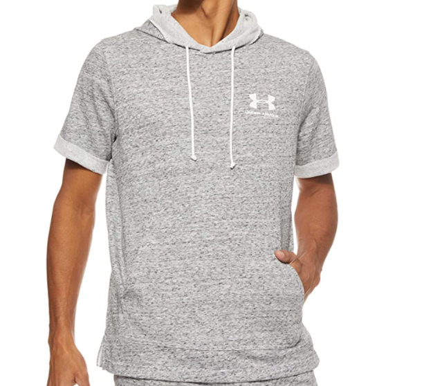 Mens Under Armour Size XL Loose Gray Short Sleeve Pullover Hoodie Drawstring for sale online | eBay