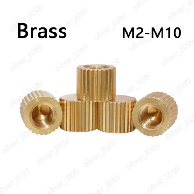 Knurled Thumb Nuts, 2pcs Brass Blind Hole Knurled Thumb Nuts - Bed Bath