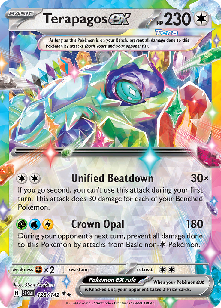 Terapagos ex 128/142 - Stellar Crown - Pokemon TCG - Double Rare