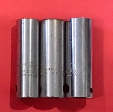 3 PROTO 1/2” DRIVE DEEP SOCKETS. 5344 11/16”, 5324 3/4”, and 5328 7/8”