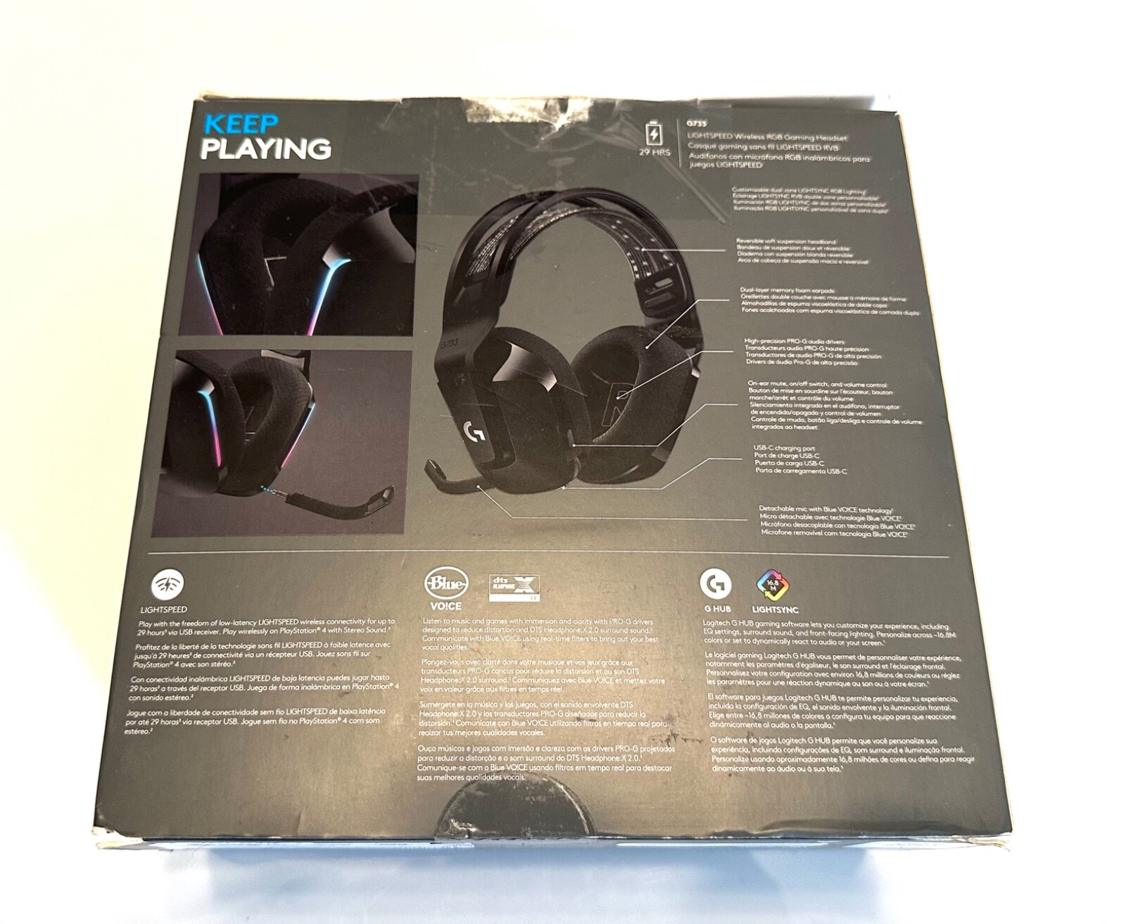 Logitech G733 LIGHTSPEED Wireless RGB Gaming Headset (Black) DEW