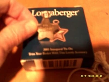 Longaberger PEWTER TIE-ON  Lapel Pin/Tie-on Choose One: INAUGURAL STAR /CC/ Hope