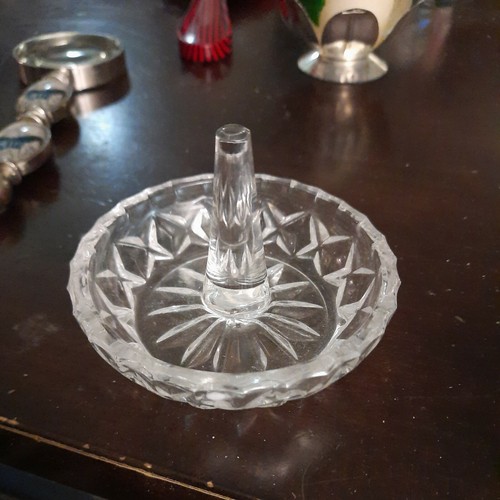 Hand Cut Lead Crystal Ring Holder eBay