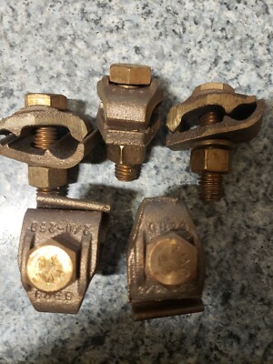 Burndy GB29 Ground Connector, Cable range, 2/0 Sol. - 250 Conductor lot of (5)