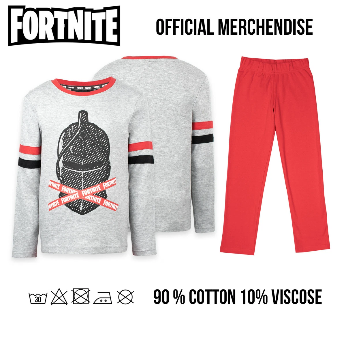 FORTNITE Pyjama Set for Boys Long Sleeve PJ Set Cotton Age 7 14 Winter Christmas
