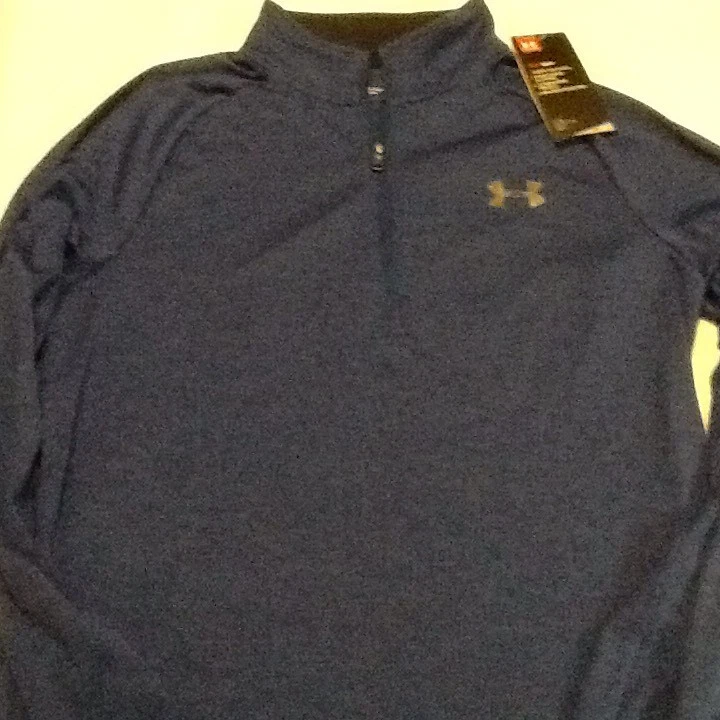 Mens Under Armour Half Zip Shirt, Loose, Royal Blue, Size Small, Nice!