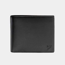 TIBALDI Men's Black Calfskin Wallet 6 Compartments Made In Italy