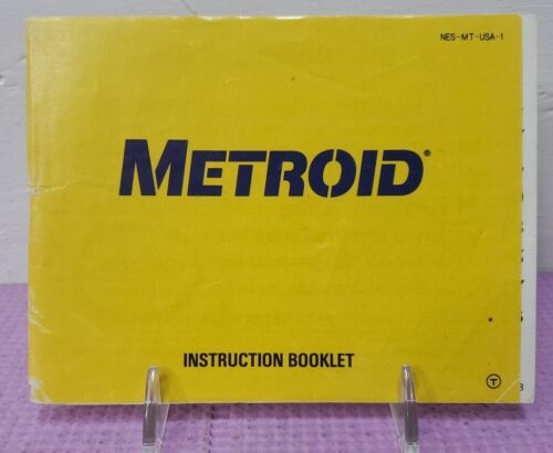 Cubierta amarilla manual de instrucciones original de Metroid para Nintendo NES - Imagen 1 de 4