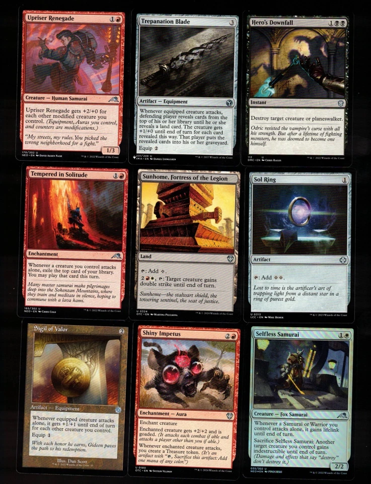 Slash of the Samurai-100 Card Magic the Gathering Commander Deck-Rare-Mythic-MTG - Image 3 of 4