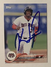 KELVIN GUTIERREZ Signed 2018 Topps Pro Debut Baseball Card Nationals ROYALS AUTO