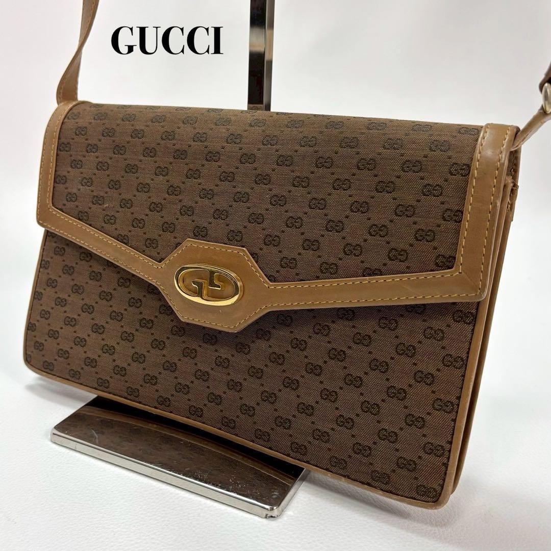 VINTAGE GUCCI Shoulder Bag Micro GG Supreme