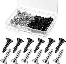 100 Pack 3mm Guitar Pickguard Screws Bass Mounting Replacement Screws Black Silv