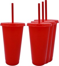 D&W Fine Pack Giant Red Wrapped Drinking Straws 7.75" – 2,400 Count – Individual