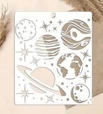 🇬🇧 PLANETS AND STARS STENCIL. Washable and Reusable.