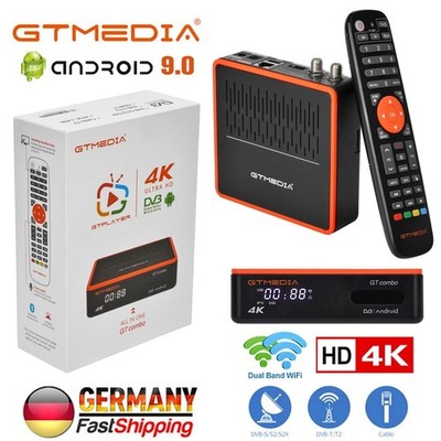 4K Sat Kabel TV Receiver DVB-S2/S2X/T2/Kable HDR 4:2:2 Android Smart TV Box WLAN