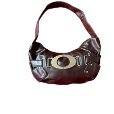  Brown Leather Hobo Bag Purse Medium Size Retro