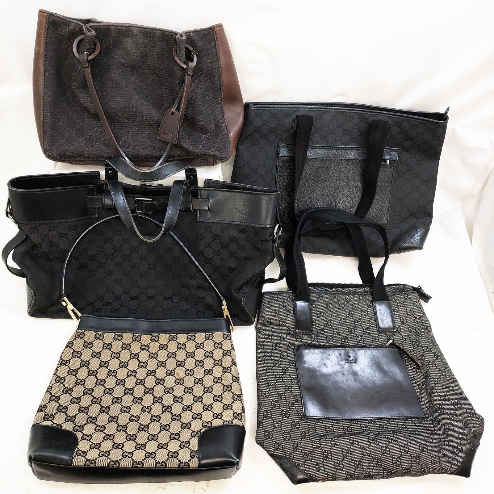 Gucci Black Nylon Tote Bag 5-Piece Set 2508430-image