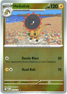 Pokemon - Heliolisk 053/132  - Reverse Holo - Mega Evolution - New