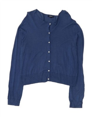 CHAPS Damen Crop Cardigan Pullover UK 18 XL Navy Blau Baumwolle BE03