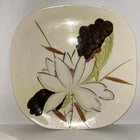 Vintage Red Wing Pottery LOTUS BRONZE 10 1/2" Hand Painted Dinner Plate 1941-57