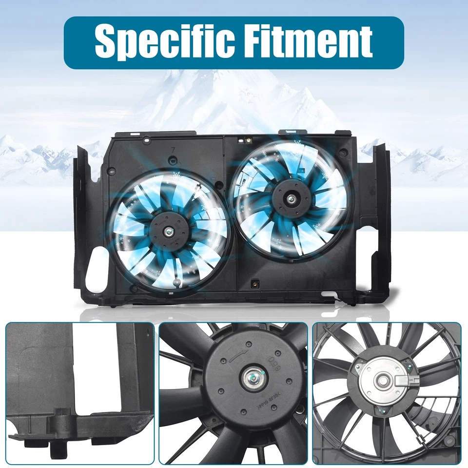 Dual Radiator Condenser Cooling Fan Assembly For 2006-2012 Toyota RAV4 TO3117102 - Изображение 4 из 4