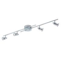 Deckenlampe Deckenleuchte Stahl In Chrom Glas Satiniert In Weiss, Klar GU10