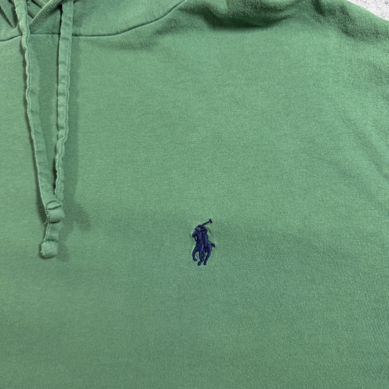 Polo Ralph Lauren Long Sleeve Hooded Shirt Mens L Green Cotton Relaxed Casual thumbnail 15