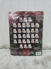 2002 Bucilla Christmas Counted Cross Stitch Little Stockings 30 Pc Kit 84880 New
