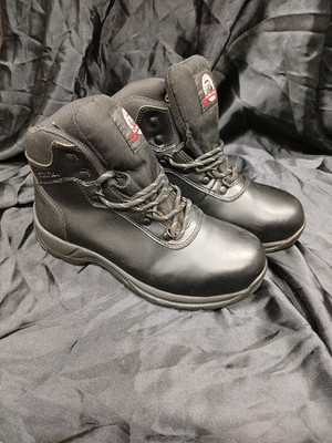 Brahma Women's 8 Citrus 6'' Steel Toe Work Boots Black Ankle Lace-Up 