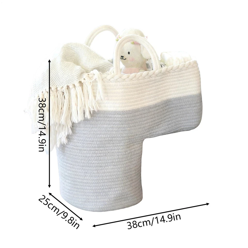 Cesta de escalera mango portátil plegable tejido organizadores de escalones de primera clase Foto 2 de 4