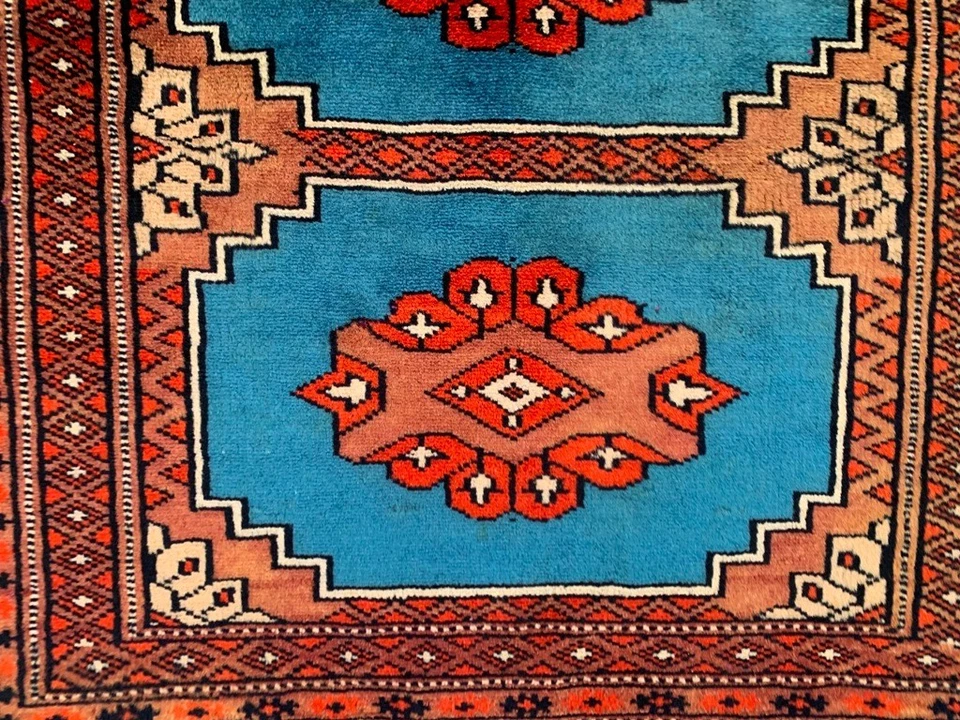 Alfombra afgana, alfombra vintage, alfombra medallón anudada a mano, alfombra boho, alfombra Taimani, 2x3 pies Foto 3 de 4