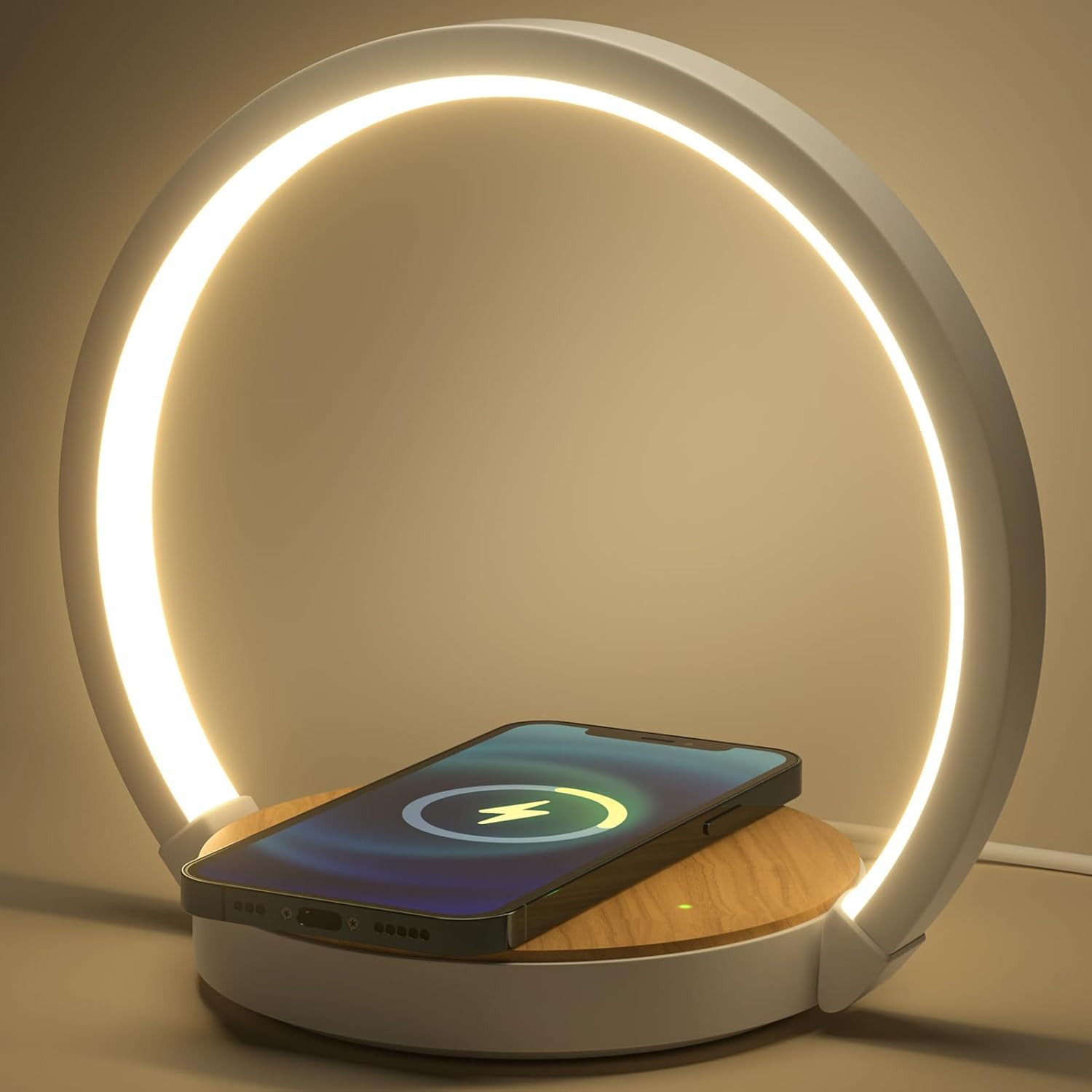 Lampada Comodino Design Moderno Touch e Wireless Charge - Novità