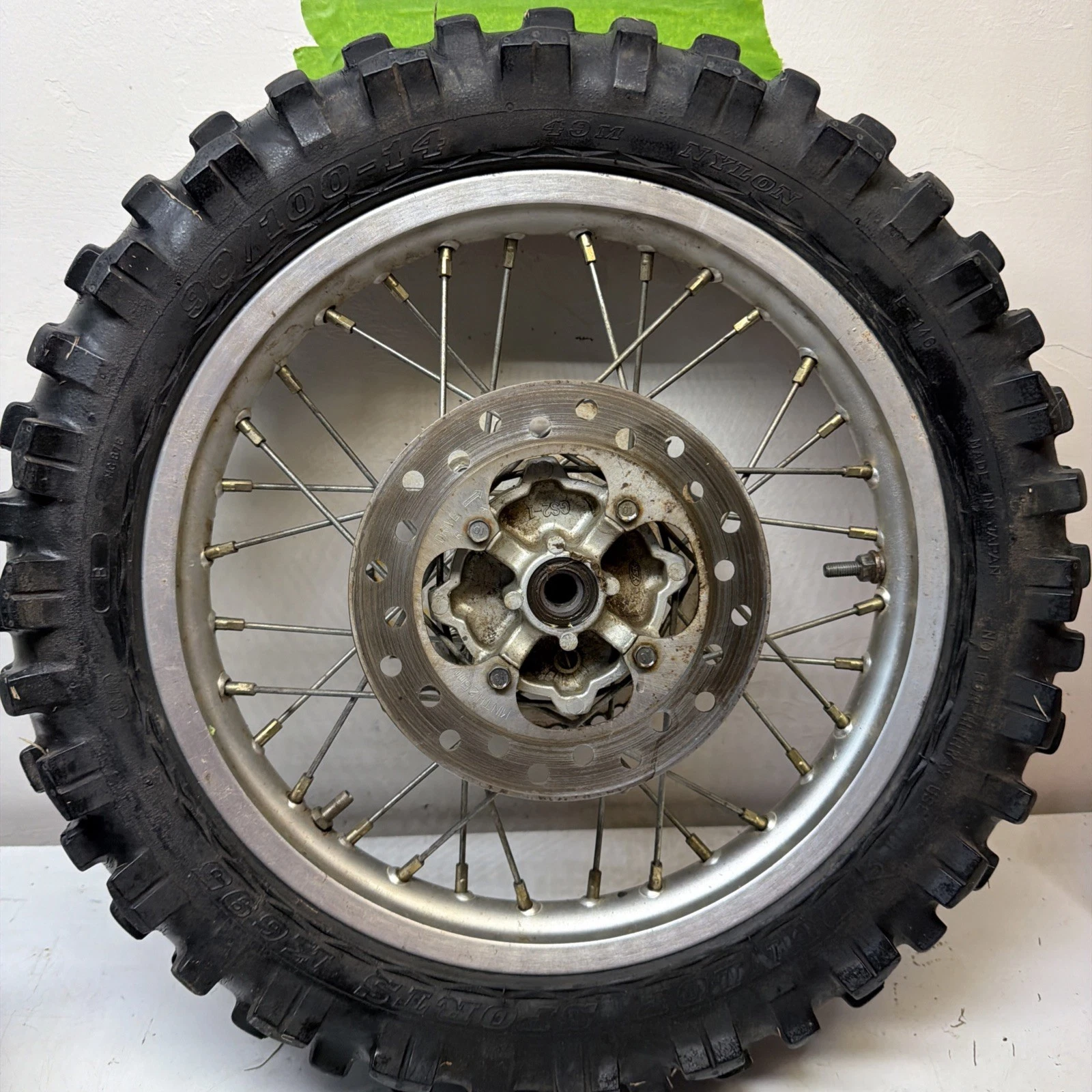 96 - 07 HONDA CR 80 85 R OEM REAR WHEEL 14 INCH HUB RIM TIRE ASSEMBLY