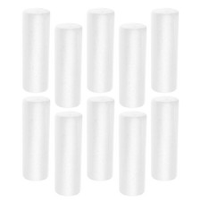 10 Pcs White Foam Rods Polystyrene Tubes for Modeling Painting and Decorations