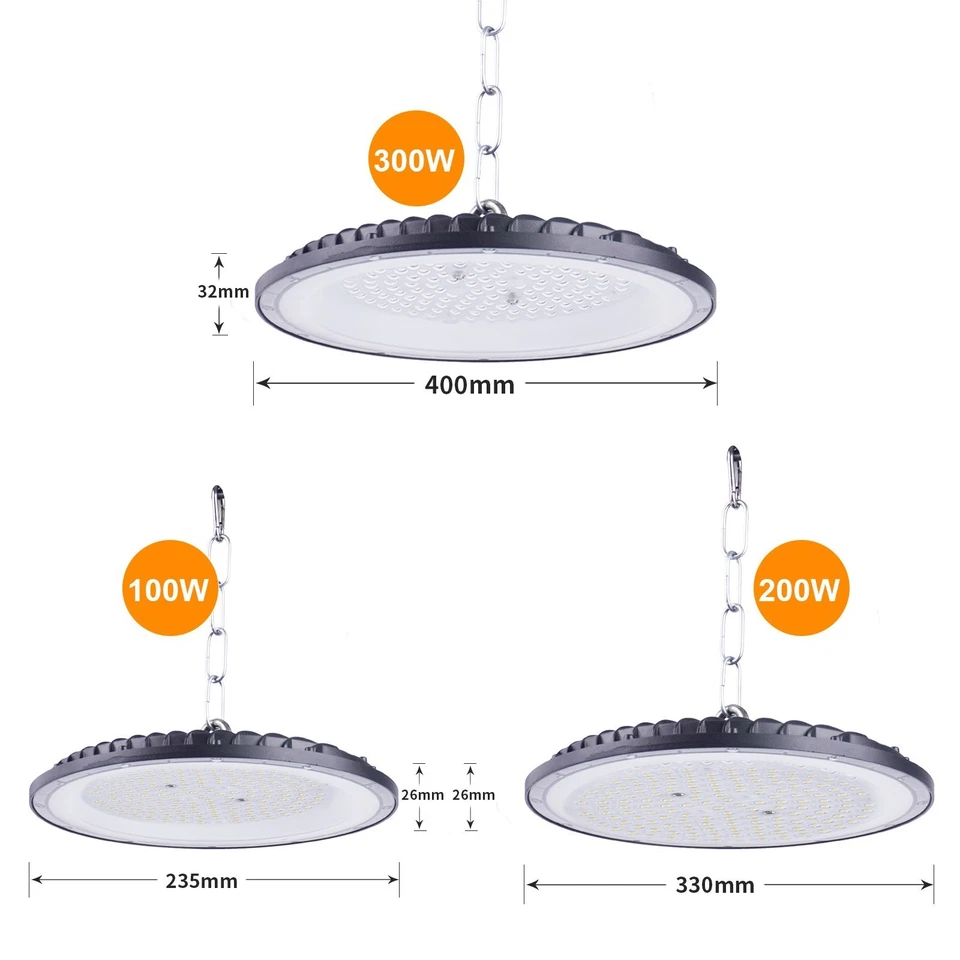 50W-300W UFO LED Hallenbeleuchtung Industrielampe High bay Hallenstrahler IP65 - Bild 3 von 4