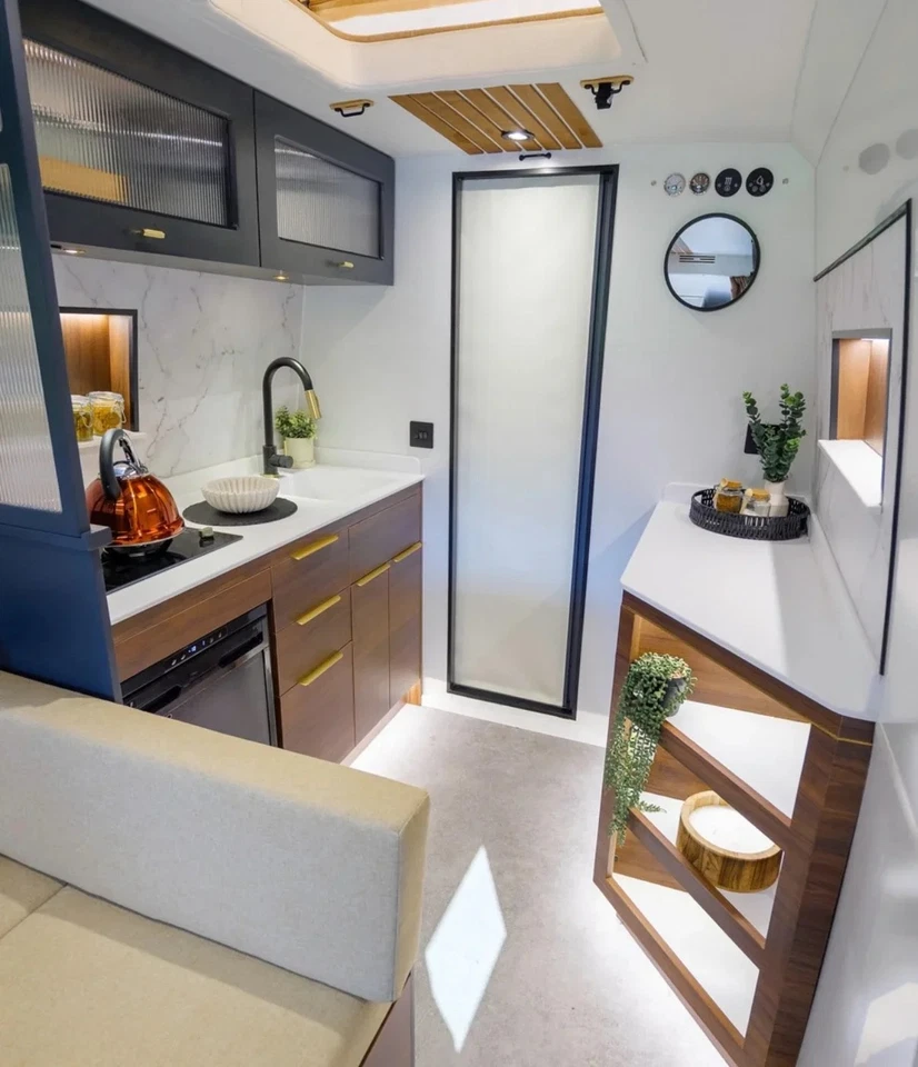 Wohnmobil / Wohnmobil versenkbare ROLLdour Duschtür (siehe Beschreibung 4Maßanfertigung - Bild 4 von 4