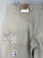 Carhartt Canvas Work Dungaree Carpenter Pants Men  s 34x30 Loose Original Fit NWT