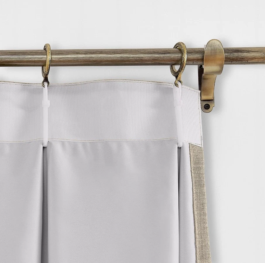 Tapioca Blackout Pinch Pleat Curtain 52x108” Thermal Double Layer Drape, 2 panel - Image 4 of 4