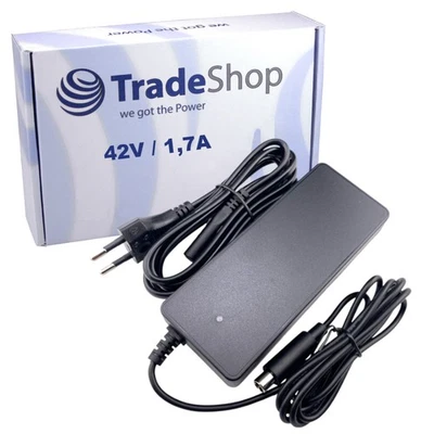 TRADE-SHOP 42V 1,7A Netzteil Ladegerät für Xiaomi Mijia M365 Pro/Pro 2/1s, Mi Si, Pro 2