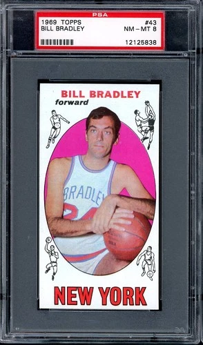 1969-70 Topps #43 Bill Bradley PSA 8