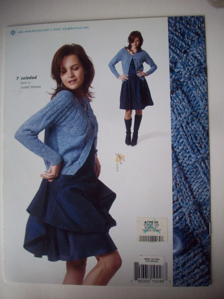 Berroco SUEDE knitting pattern booklet scarf sweaters - Image 2 of 4