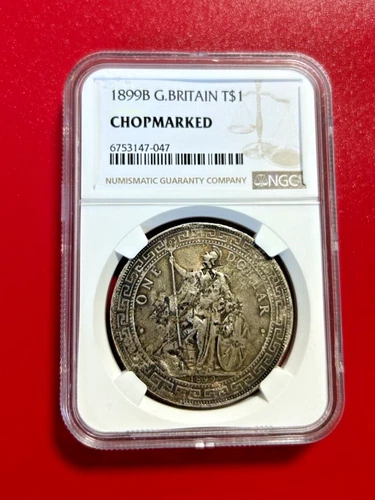 1899B GREAT BRITAIN SILVER TRADE DOLLAR  NGC GENUINE CHOPMARKED