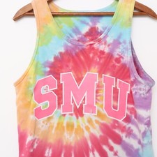 Vintage SMU Southern Methodist University Dye Tank Top Shirt Women's Size Small