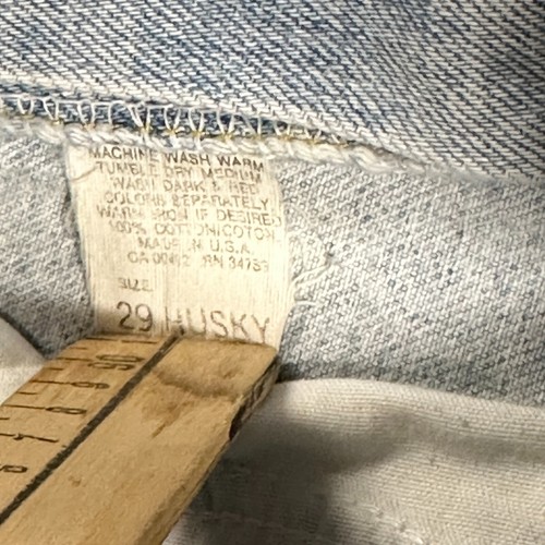 Lee Jeans Youth Size 29 28x27 Husky Denim Straight Leg Boys Made in USA - Picture 4 of 11