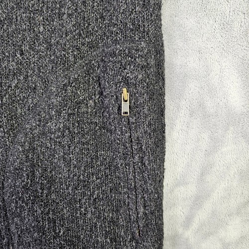 J Jill Long Sleeve Cowl Neck Full Zip Sweater Size Medium Gray Pockets - 第 6/9 張圖片