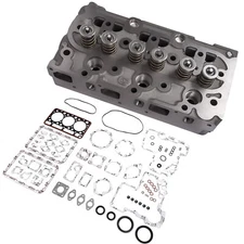 For Kubota K/B/F Engine Complete Cylinder Head with Valves + Full Gasket Kit